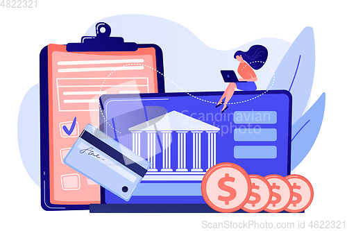 Image of Bank account concept vector illustration.