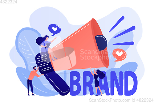 Image of Brand awareness concept vector illustration.