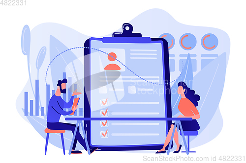 Image of Employee assessment concept vector illustration.