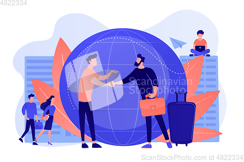 Image of Expat work concept vector illustration