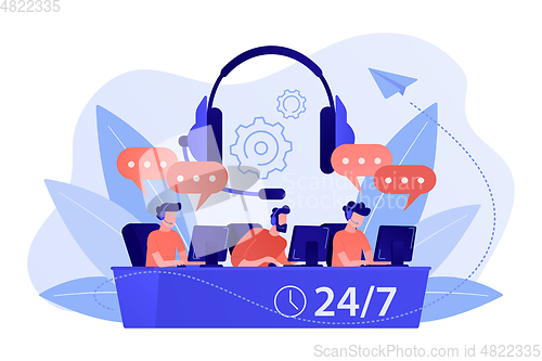 Image of Call center concept vector illustration.