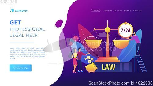 Image of Legal services concept landing page