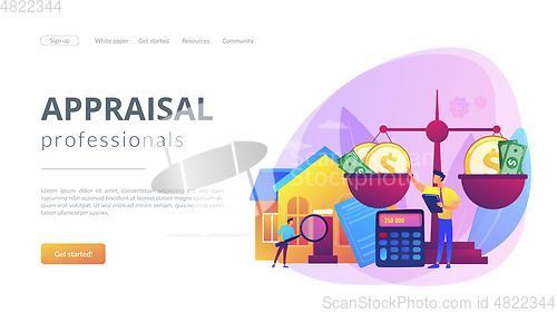Image of Appraisal services concept landing page