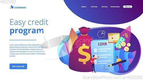 Image of Loan disbursement concept landing page
