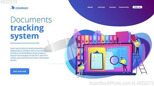 Image of Records management concept landing page