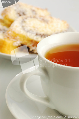 Image of Cake with tea