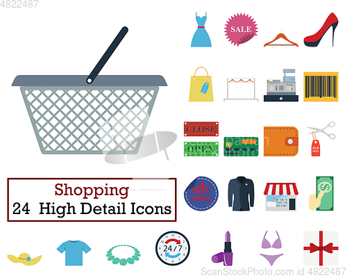 Image of Set of 24 Shopping icons