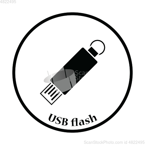 Image of USB flash icon Vector illustration