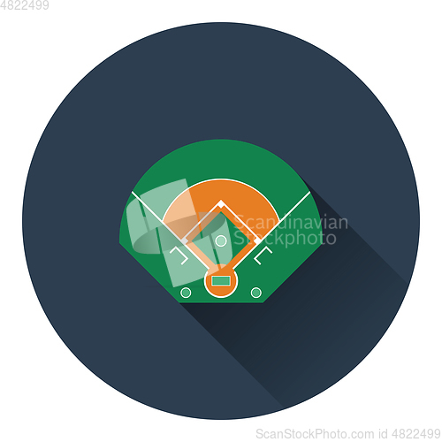 Image of Baseball field aerial view icon