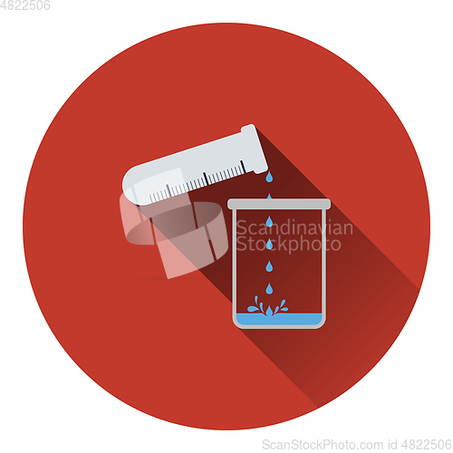 Image of Icon of chemistry beaker pour liquid in flask