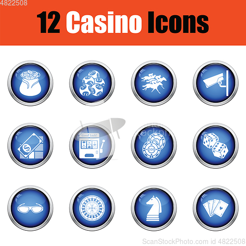 Image of Casino icon set.