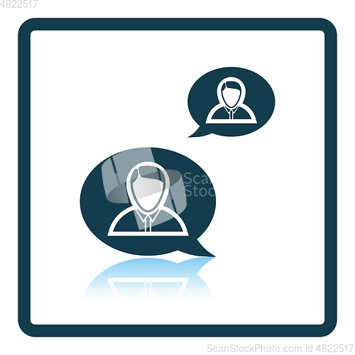 Image of Chating businessmen icon