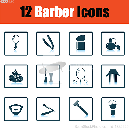 Image of Barber icon set