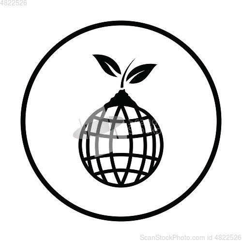 Image of Planet with sprout icon