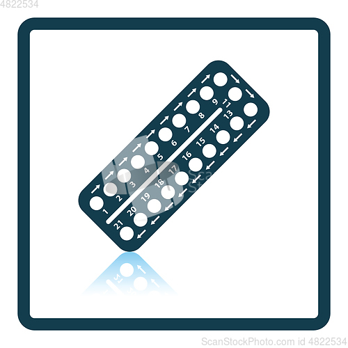 Image of Contraceptive pil pack icon