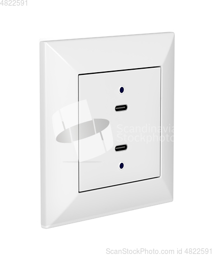Image of Wall socket with USB-C charging ports