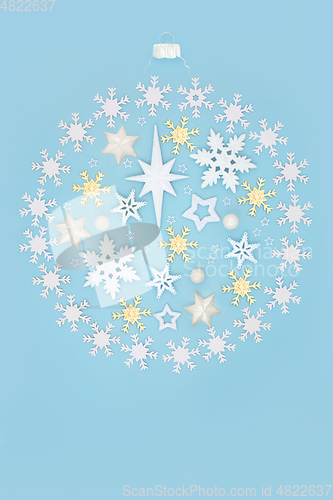 Image of Christmas Tree Round Shape Bauble with Decorations