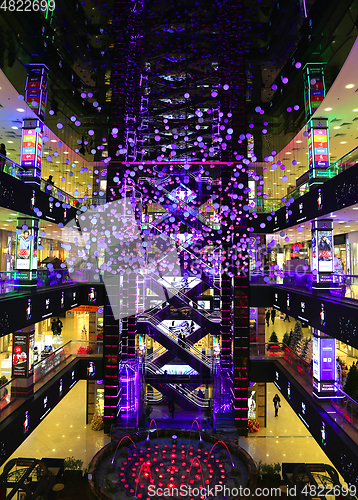 Image of Futuristic design of the atrium in the shopping center European 