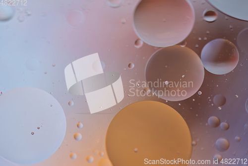 Image of Orange and gray abstract background picture made with oil, water and soap