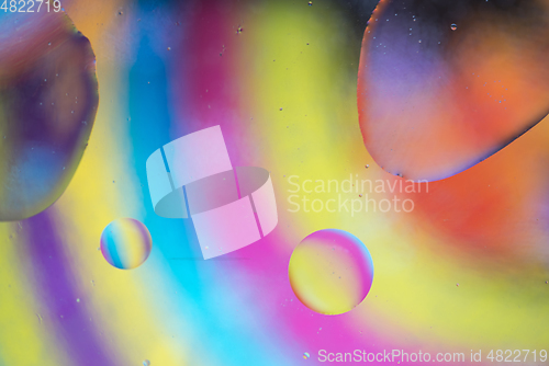 Image of Rainbow abstract background picture made with oil, water and soap