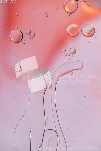 Image of Pink abstract background picture made with oil, water and soap