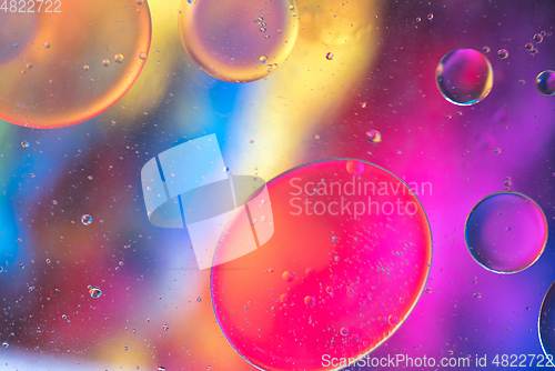 Image of Rainbow abstract background picture made with oil, water and soap