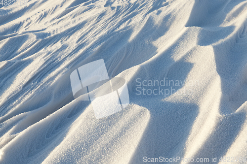 Image of Snowdrifts, a field in winter