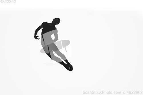 Image of male ballet dancer silhouette