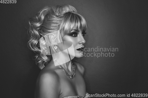 Image of beautiful girl with dark makeup