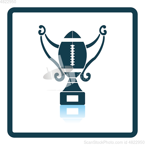 Image of American football trophy cup icon