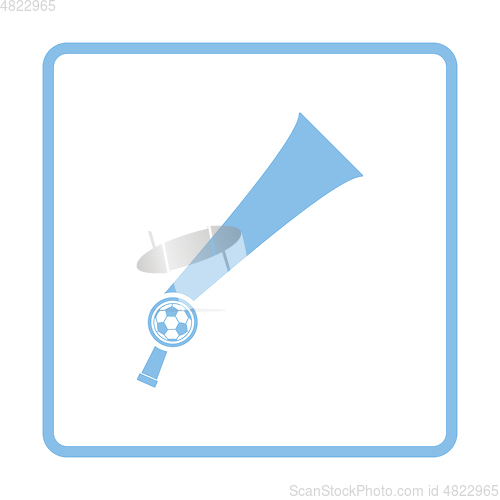 Image of Football fans wind horn toy icon