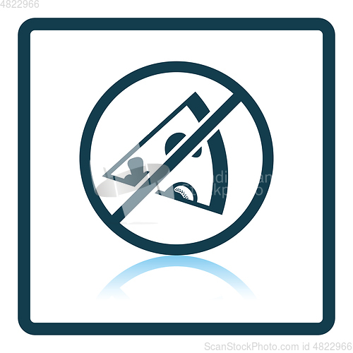 Image of Prohibited pizza icon