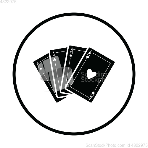 Image of Set of four card icons