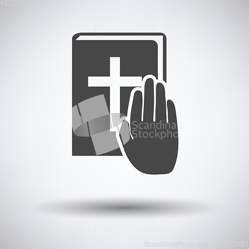 Image of Hand on Bible icon