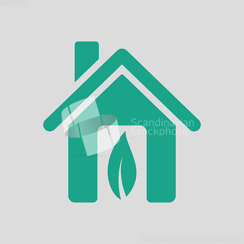 Image of Ecological home leaf icon