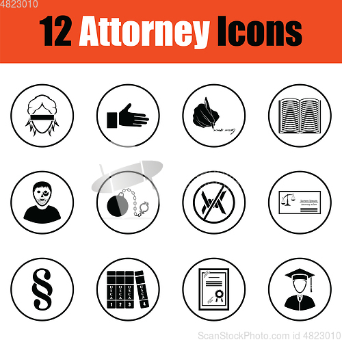 Image of Set of attorney icons