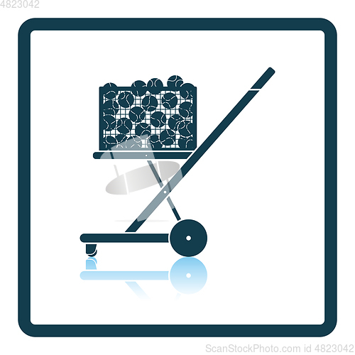 Image of Tennis cart ball icon