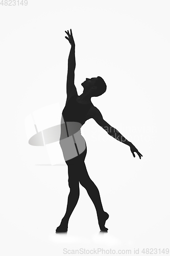 Image of male ballet dancer silhouette