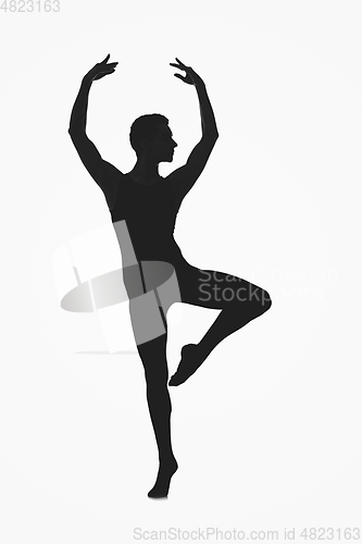 Image of male ballet dancer silhouette