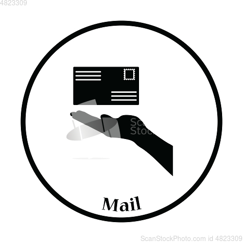 Image of Icon of Hand holding letter