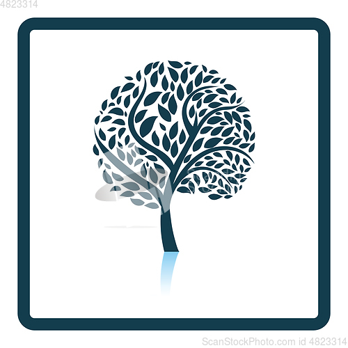 Image of Ecological tree with leaves icon