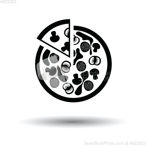 Image of Pizza on plate icon