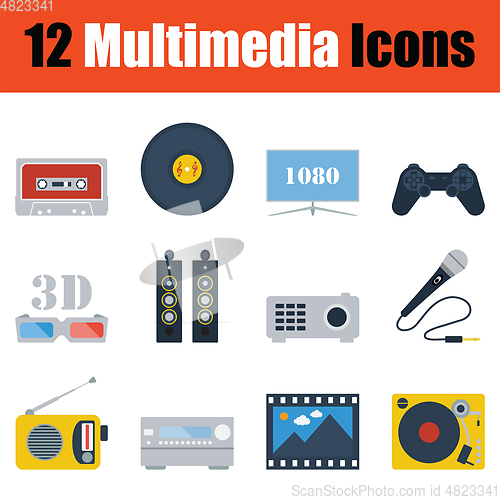 Image of Multimedia  icon set