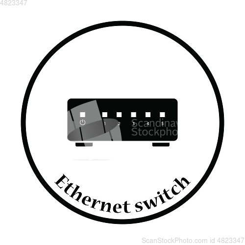 Image of Ethernet switch icon Vector illustration