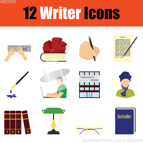 Image of Writer icon set