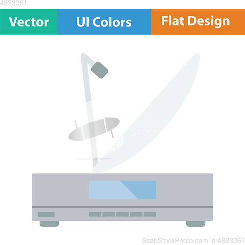 Image of Satellite receiver with antenna icon