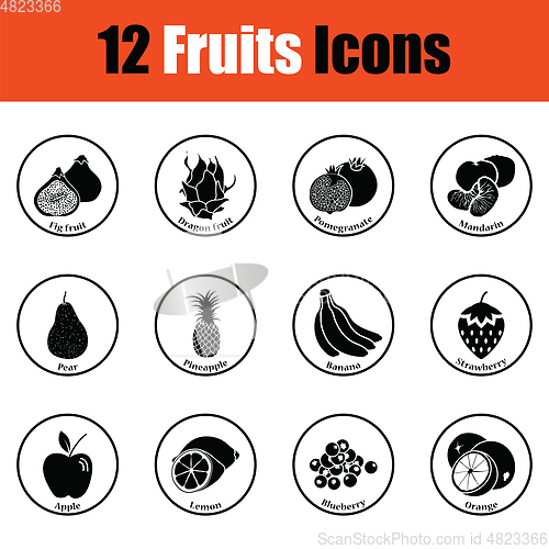 Image of Fruit icon set