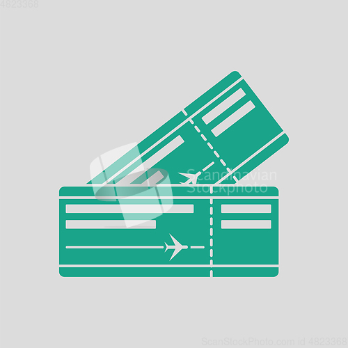 Image of Two airplane tickets icon