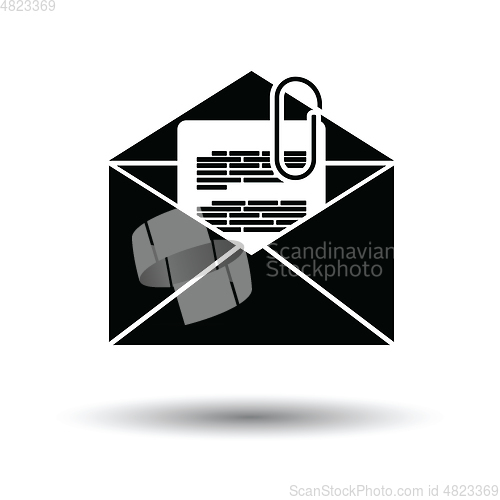 Image of Mail with attachment icon