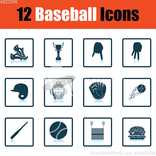 Image of Baseball icon set